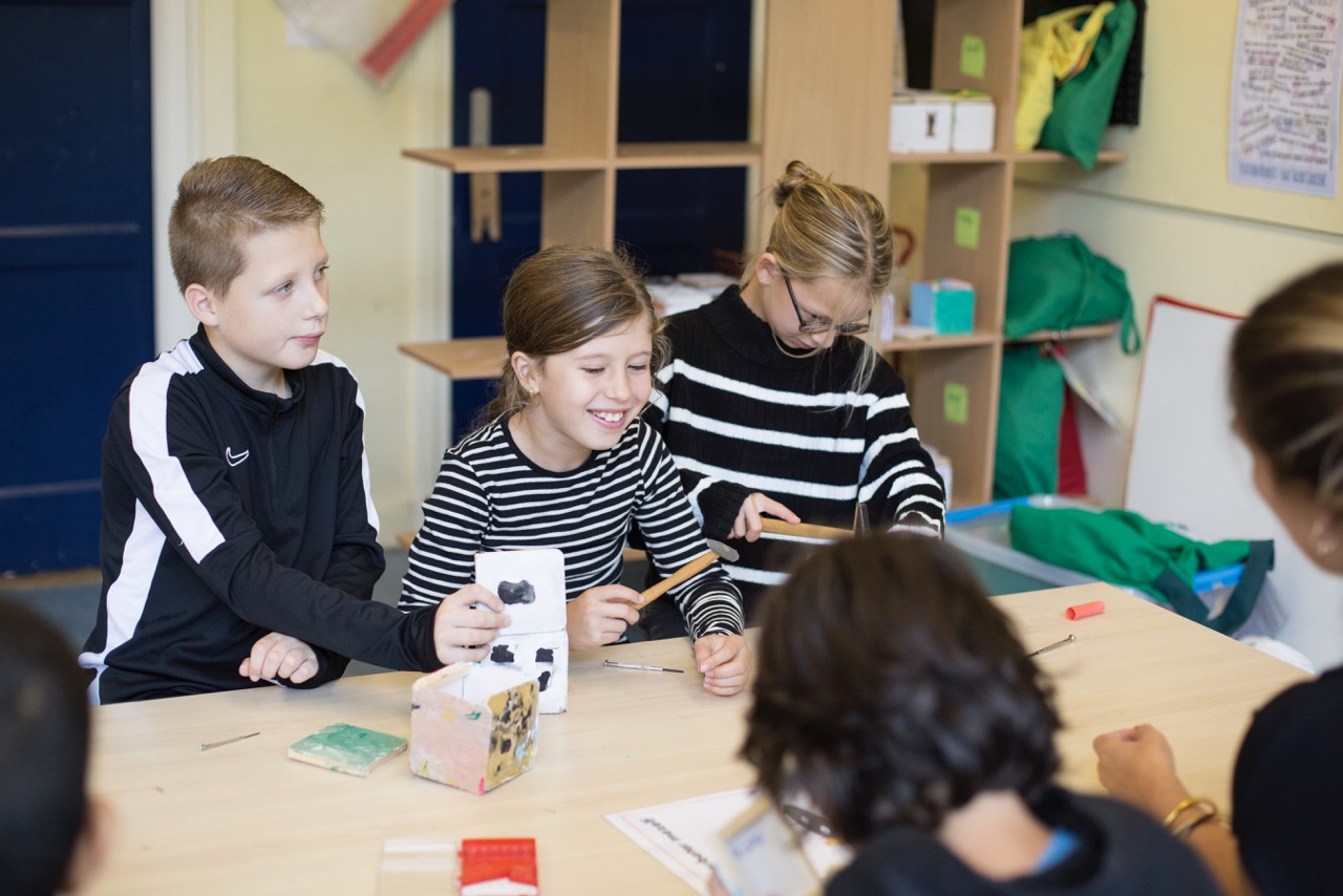 Students engaged in hands-on learning